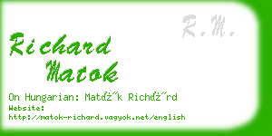 richard matok business card